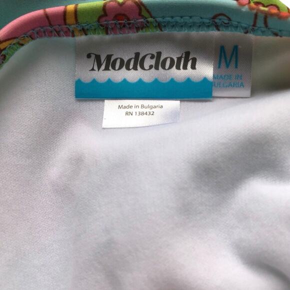 ModCloth x Marisol Muro NWT Whimsical Retro Chic Siena One-Piece Swimsuit Medium - Picture 11 of 15